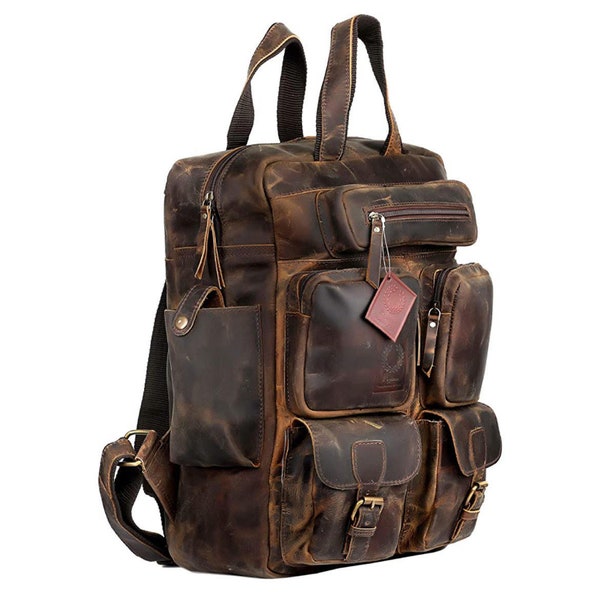 Leather Backpack Men - Etsy