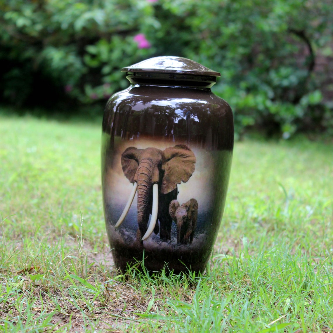 URNS Lovely Elephant Brown Cremation Urn for Human Ashes Etsy