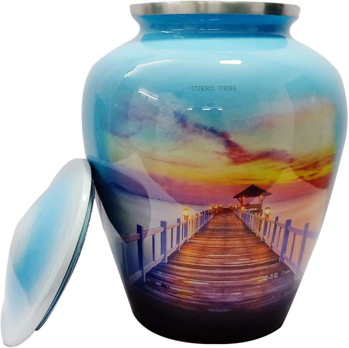 URNS Sunset Love Beach Blue Sky Cremation Urn for Human Ashes Etsy