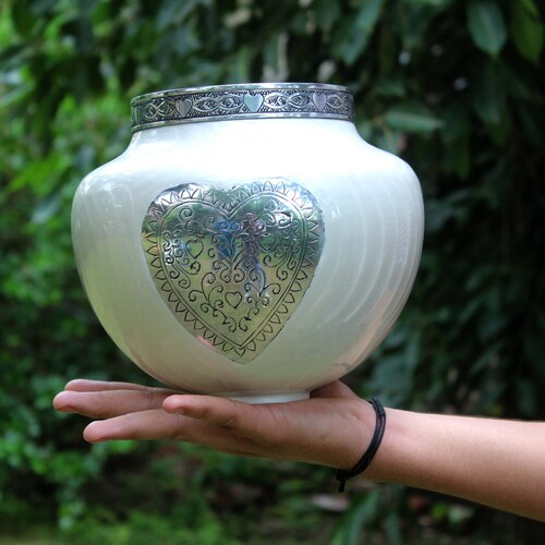 Cremation Urns for Human Ashes Adult White Candle Cremation Etsy