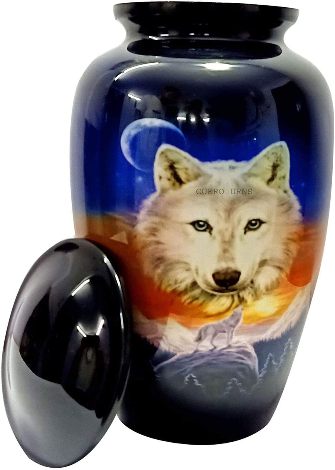 URNS Lovely Wolf Blue Cremation Urn for Human Ashes Adult Etsy Canada