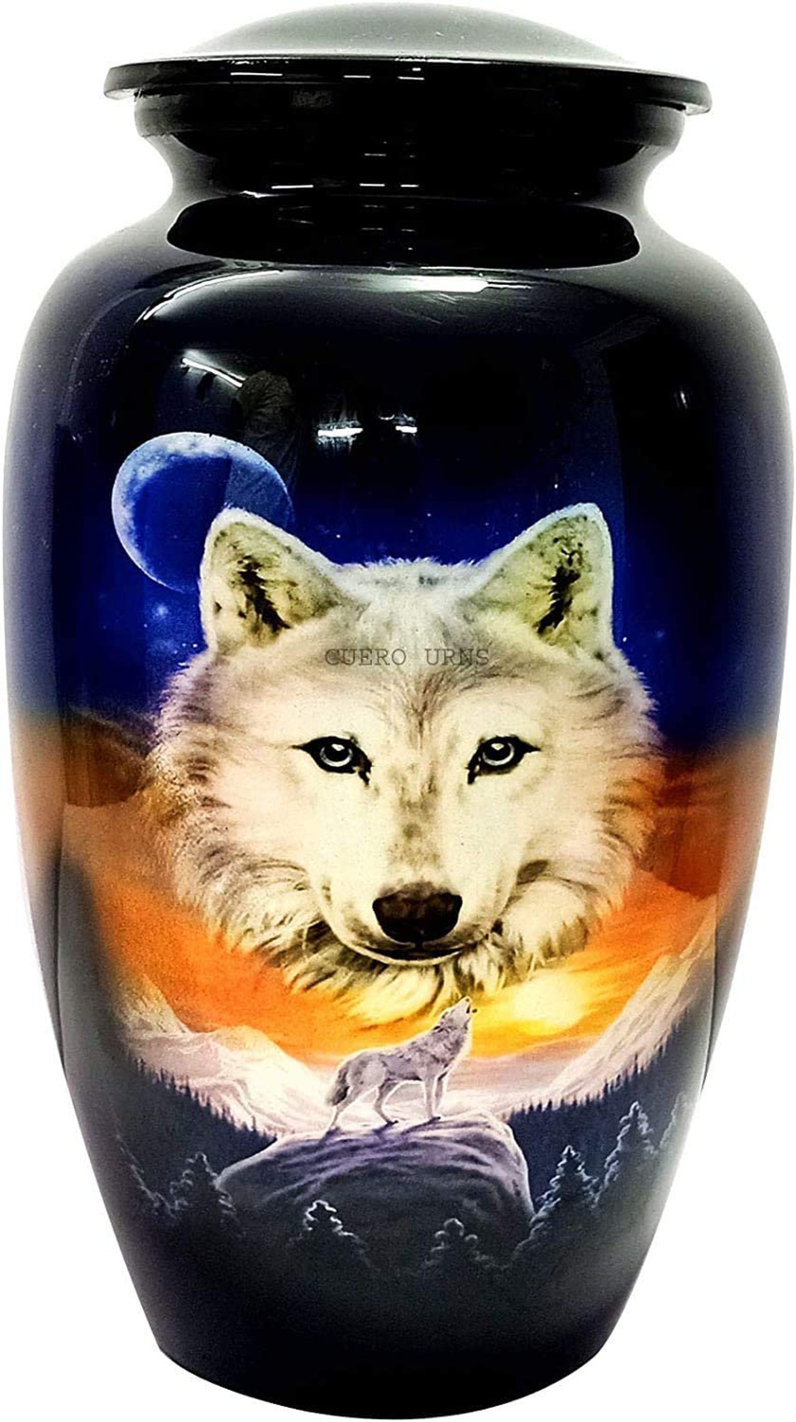 URNS Lovely Wolf Blue Cremation Urn for Human Ashes Adult Etsy UK