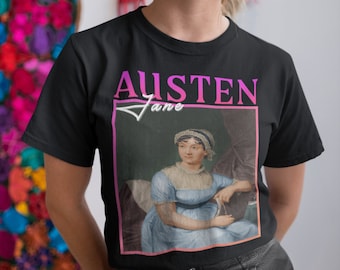 Jane Austen, Jane Austen Gifts, Jane Austen Shirt, Jane Austen Tshirt, Jane Austen T Shirt, Jane Austen Art, Author Gifts