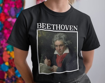 Camicia Ludwig Van Beethoven, Regalo del compositore, Regalo per i fan di Beethoven, Regali musicali, Merchandising di Beethoven, Maglietta di musica classica, Pianista orchestrale