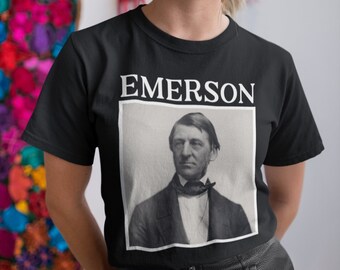 Ralph Waldo Emerson Shirt, Philosophy T Shirt, Philosopher Gifts, Essayist Tshirt, Gift For Poet, Lecturer T-Shirt, Preacher Shirt, Poetry