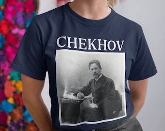 Anton Chekhov Shirt, Author Portrait Tee, Literary Enthusiast Gift, Russian Writer T-Shirt, Classic Literature Gifts, Vintage Author Tee