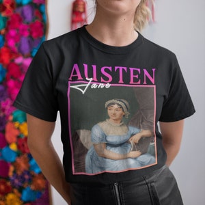 Jane Austen, Jane Austen Gifts, Jane Austen Shirt, Jane Austen Tshirt, Jane Austen T Shirt, Jane Austen Art, Author Gifts