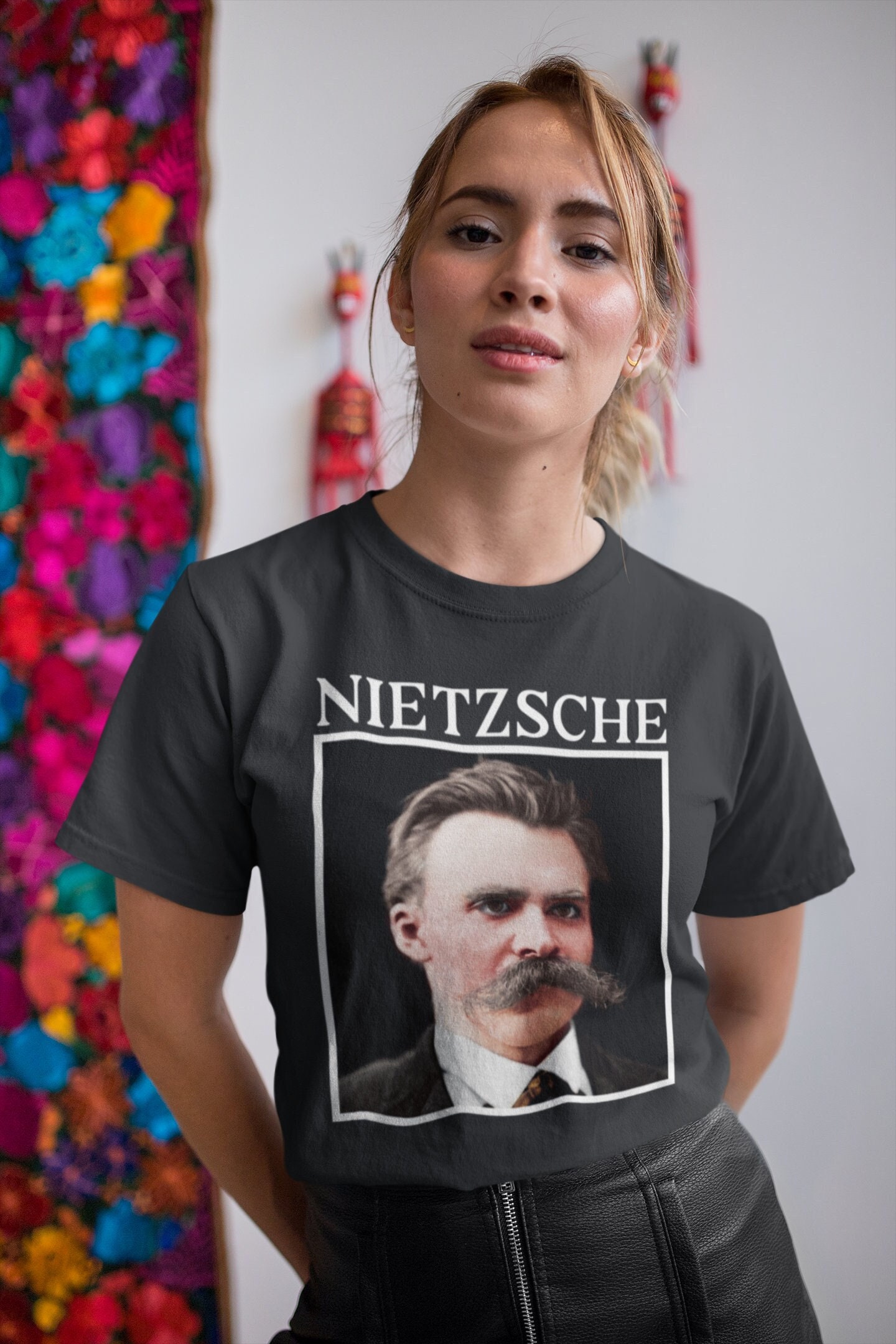 Shirt Friedrich Nietzsche, cadeaus filosofie, retro T-shirt filosoof, T-shirt Amor Fati, T-shirt existentialisme, shirt afgestudeerd filosofie