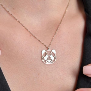 Cute Panda Portrait 14K Gold Plated Necklace, Panda Necklace, Panda Jewelry, Panda Pendant, Animal Necklace For Her, Birthday Gift For Her