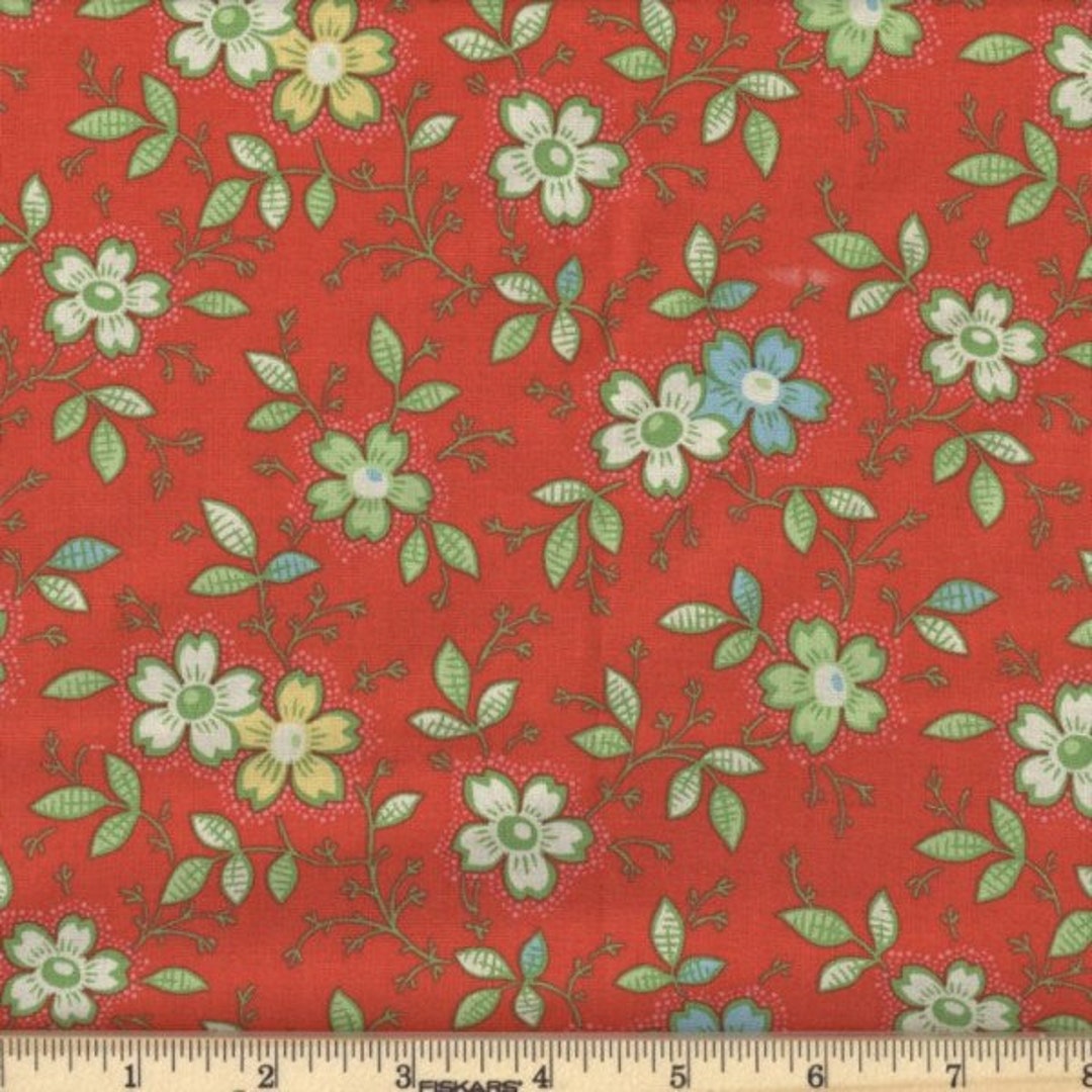 1303 - Happy Flowers - 05 - Orange - 100% Cotton - Quilt Quality
