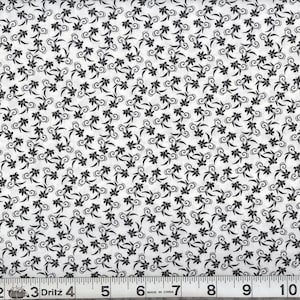 2276 - White with Black Print #49110 - Positive / Negative Prints - 100% Quilt Quality Fabric - Listed by the 1/2 Yard