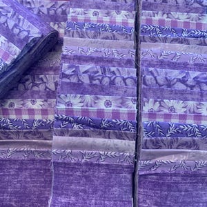 21-226 - Lavender / Lilac Blend with some White Variety - 2.5 inch strips  - Layer Pack - 2 of each of 10 for total of 20 Strips per roll