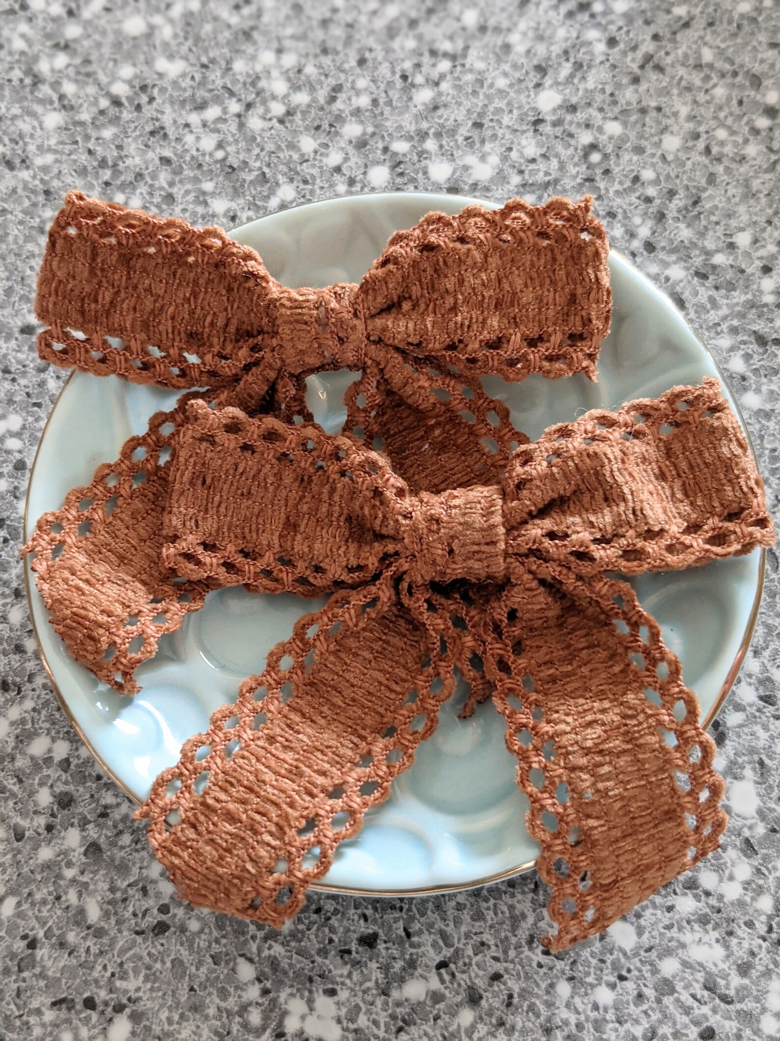 Set of Two Lace Hair Clips Lace Barrettes Lace Bow Clip Etsy