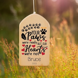 Pet Memorial Wind Chime, Pet Loss, Pet Sympathy, Remembrance Gift, Bereavement Gift In Memory, Personalized Wind Chime, Rainbow Bridge