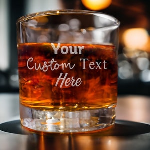 Custom Whiskey Glasses, Personalized Whiskey Glasses, Gift Idea, Christmas Gift, White Elephant Gift, Secret Santa Gift