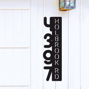 Personalized Metal House Number with Street Name Sign, Personalized Address Sign, Modern House Numbers, Custom Address Plaque