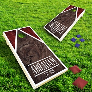 Monogram Cornhole Boards, Backyard Games, BBQ Games, Housewarming Gift, Tailgating, Cornhole Set with Bags, Wedding Gift, Housewarming Gift