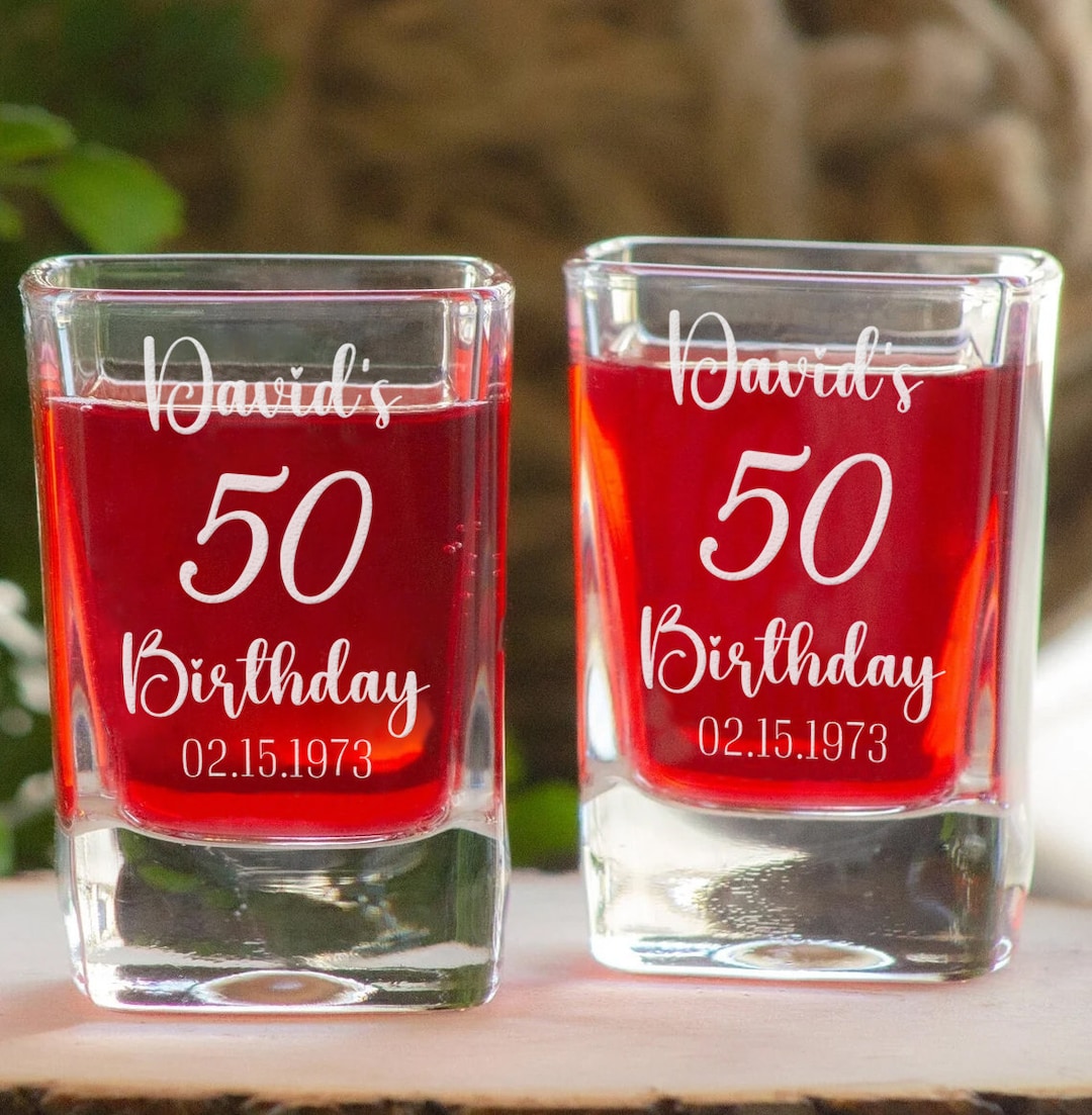 Birthday Shot Glasses, Birthday Gift, Birthday Party Favor, Birthday