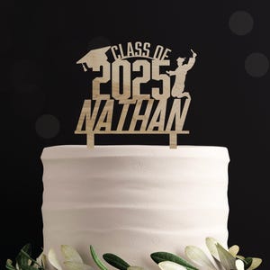 Graduation Cake Topper, Custom Graduation Topper, Graduation Decor, Personalized Graduation Cake Topper, Class Of 2025