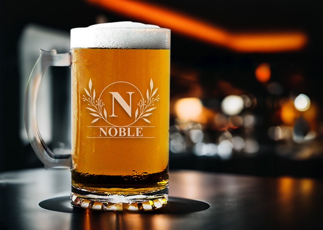 Custom Beer Mugs Personalized Family Monogram Beer Mugs Etsy