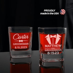 Groomsmen Gifts, Shot Glasses, Groomsmen Shot Glasses, Groomsmen Gift, Wedding Glasses, Wedding Favors, Best Man Gift, Bachelor Party