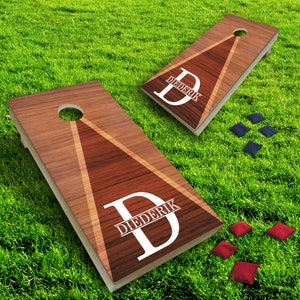 Monogram Cornhole Boards, Backyard Games, BBQ Games, Tailgating, Cornhole Set with Bags, Wedding Gift, Housewarming Gift, Fathers Day