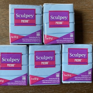 Lot of 5 Sculpey Premo Pale Blue 2oz 57g FRESH POLYMER CLAY