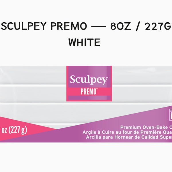 Sculpey Premo White 8oz 227g FRESH POLYMER CLAY