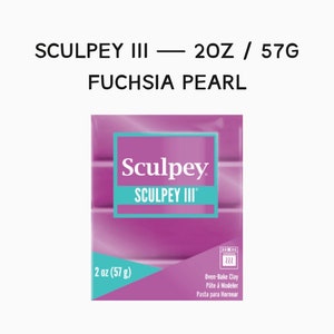Sculpey lll Fuchsia Pearl 2oz 57g FRESH POLYMER CLAY