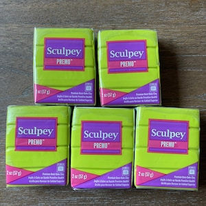 Lot of 5 Sculpey Premo Wasabi 2oz 57g FRESH POLYMER CLAY