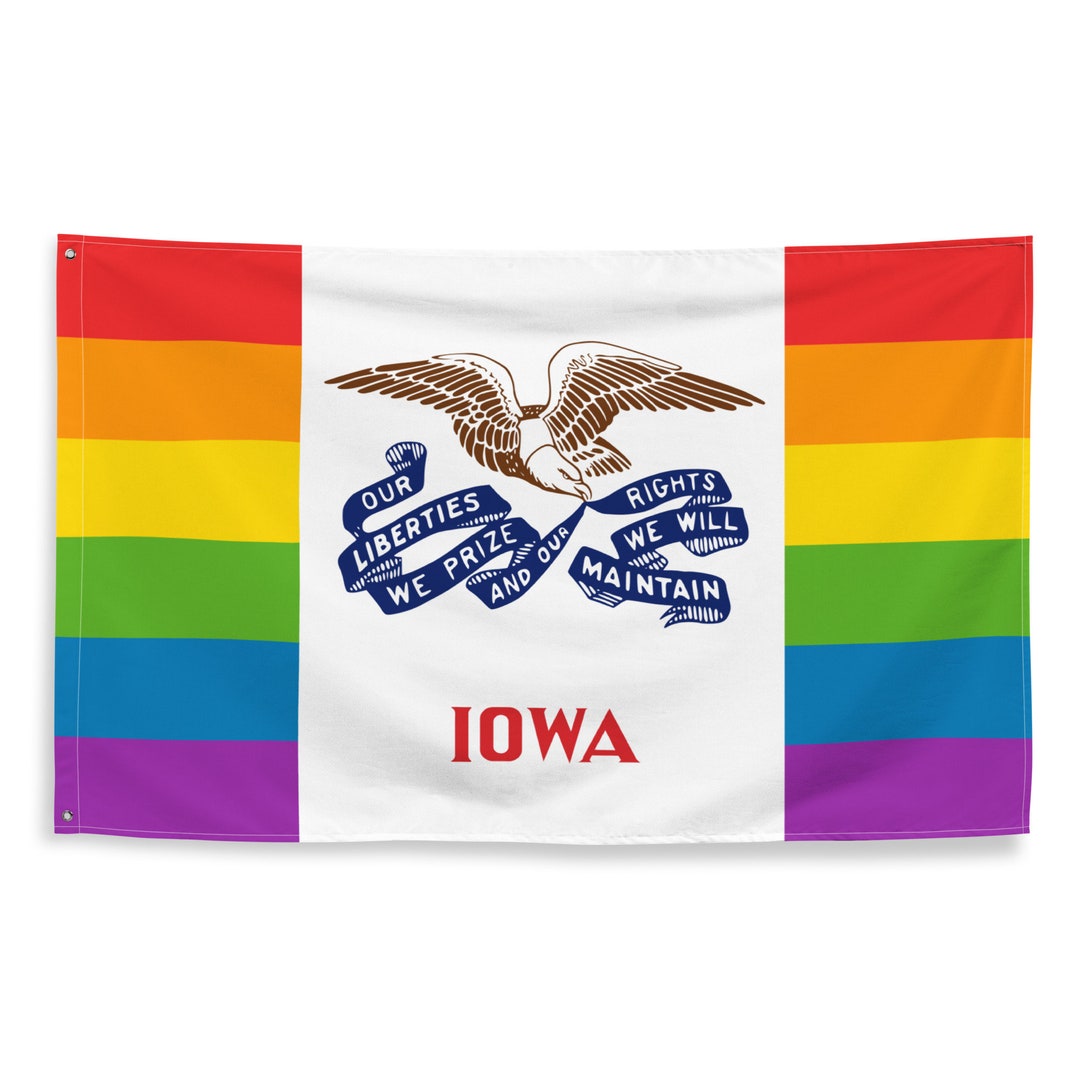LGBT Iowa Pride Flag 3x5 Etsy