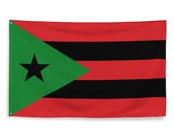Afro-Boricua Black Puerto Rican Flag 3x5
