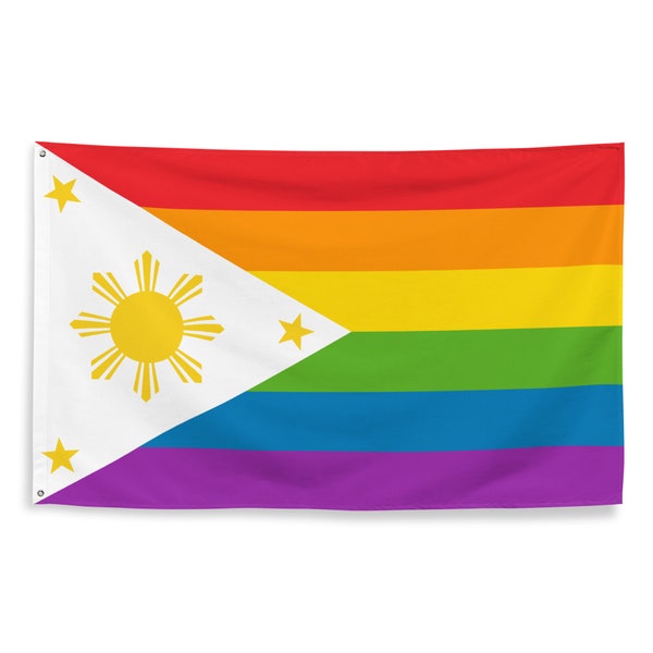 Philippines Filipino LGBT Gay Pride Flag 3x5