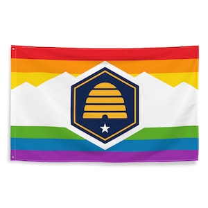 NOVA Bandeira do Orgulho LGBT do Estado de Utah 3x5