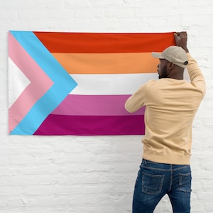 Transgender Lesbian Transbian Flag 3x5 | Trans-inclusive Lesbian Banner ...