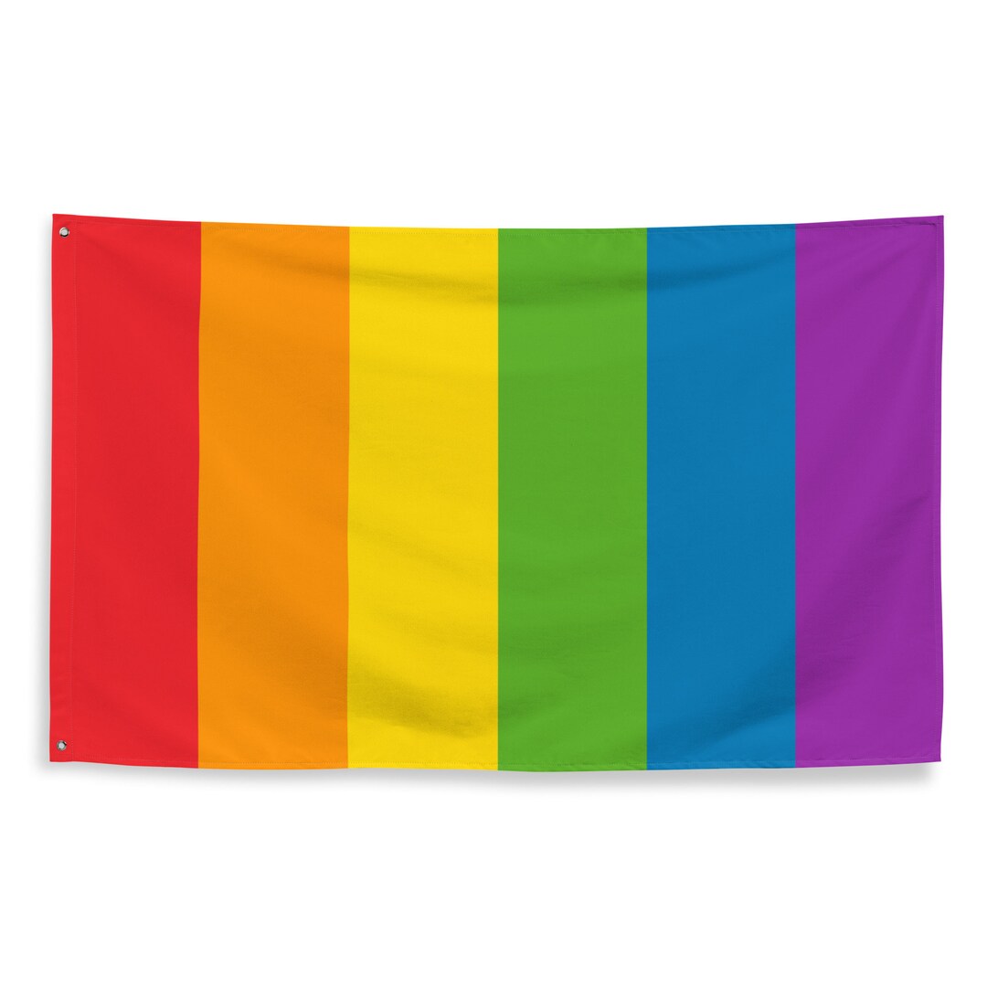 LGBT Gay Pride Flag 3x5 Vertical Hanging Pride Flag Etsy