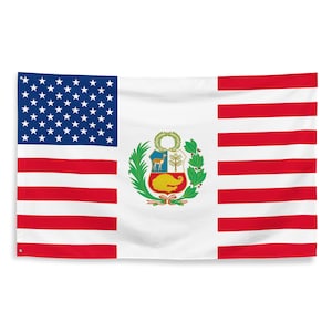 Peruvian American USA Peru Flag 3x5