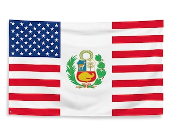 Peruvian American USA Peru Flag 3x5