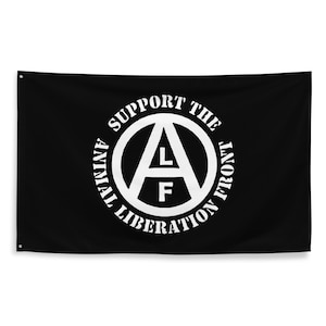 Animal Liberation Front Vegan Anarchist Veganarchist Flag 3x5