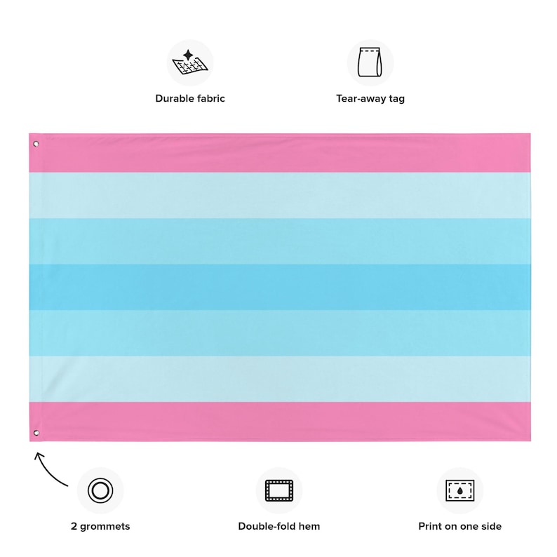 Trans Man Pride Flag 3x5 | LGBT Ftm Female to Male Transmasc Banner - Etsy