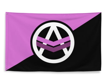 Queer Anarchist Chevron Pride Flag 3x5