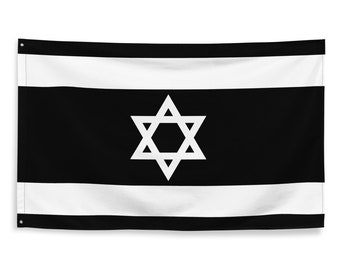 Anti-Netanyahu Israel Protest Flag Black and White 3x5