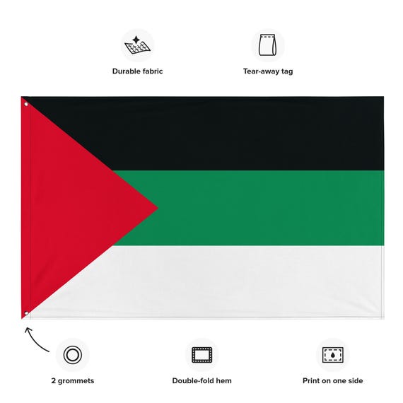 アラブ反乱 汎アラブ ヒジャズ旗 3x5 | アラビア バアス党