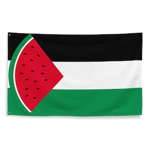 Palestine Watermelon Flag 3x5 | Free Palestine Anti-Apartheid Antizionist Banner