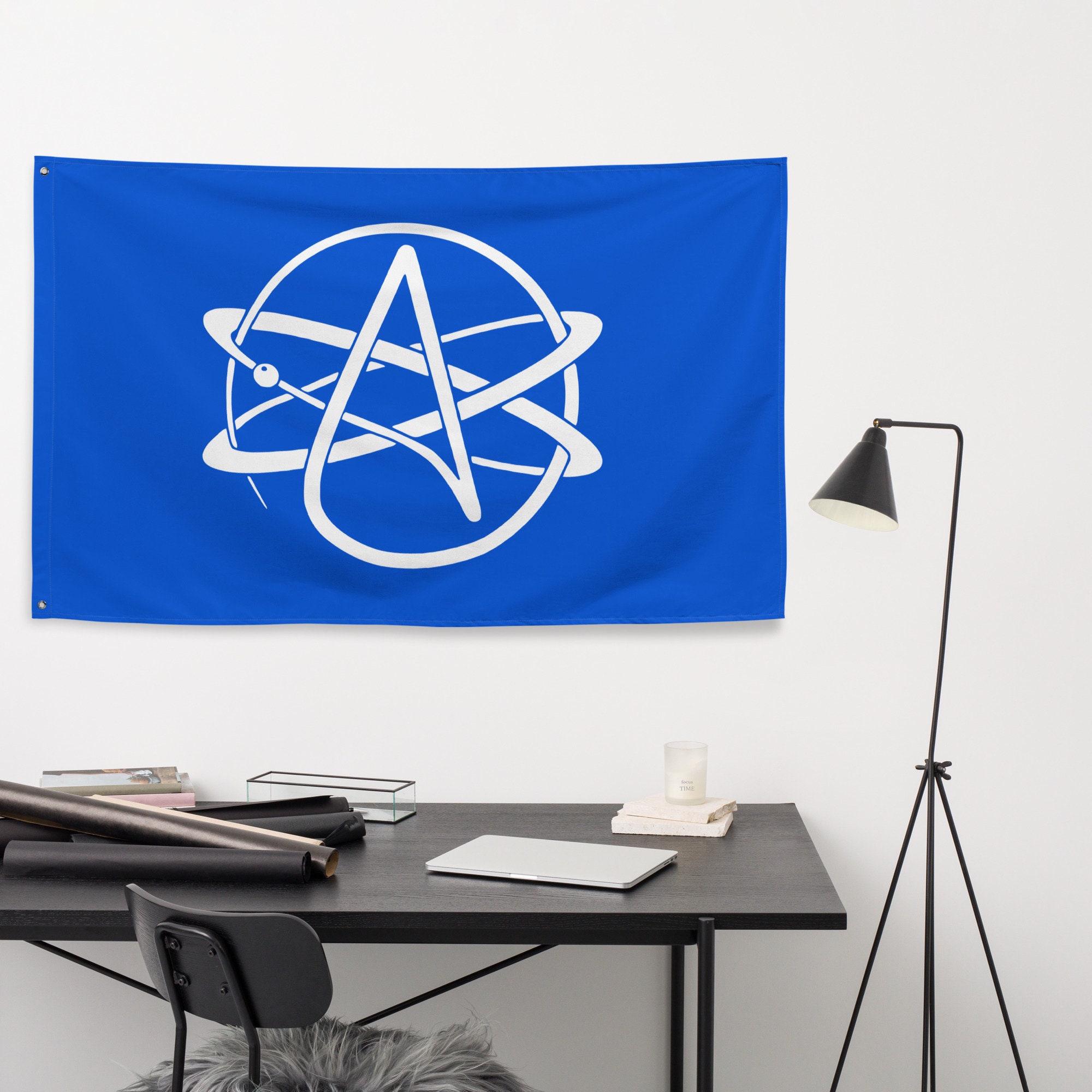 Atheist Flag 3x5 | Atheism Agnostic Atom Banner - Etsy