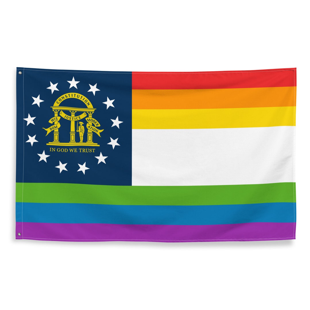 LGBT Georgia State Pride Flag 3x5 Etsy lgbt-georgia-state-pride-flag-3x5-etsy