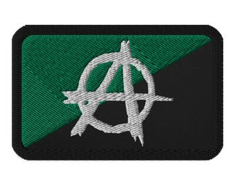Anarchist (Eco) Embroidered Flag Patch | Anarchy Environmentalist Iron-on & Sew-on Patches