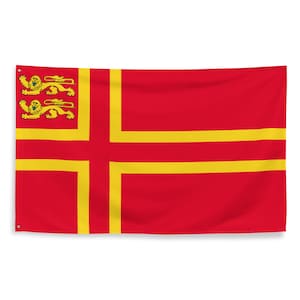 Normandy Nordic Regional Olaf Cross and Leopards Flag 3x5