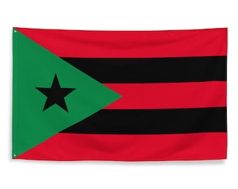 Afro-Boricua Black Puerto Rican Flag 3x5