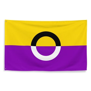 Intern intersexuell icke-binär prideflagga 3x5